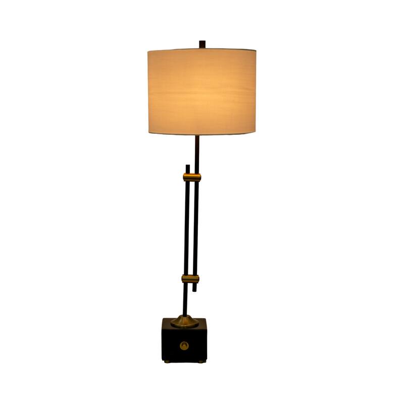 Sagebrook Home 36" Hilliard Marble Buffet Table Lamp, Gold/Black, 36"H - 12" x 12" x 36"