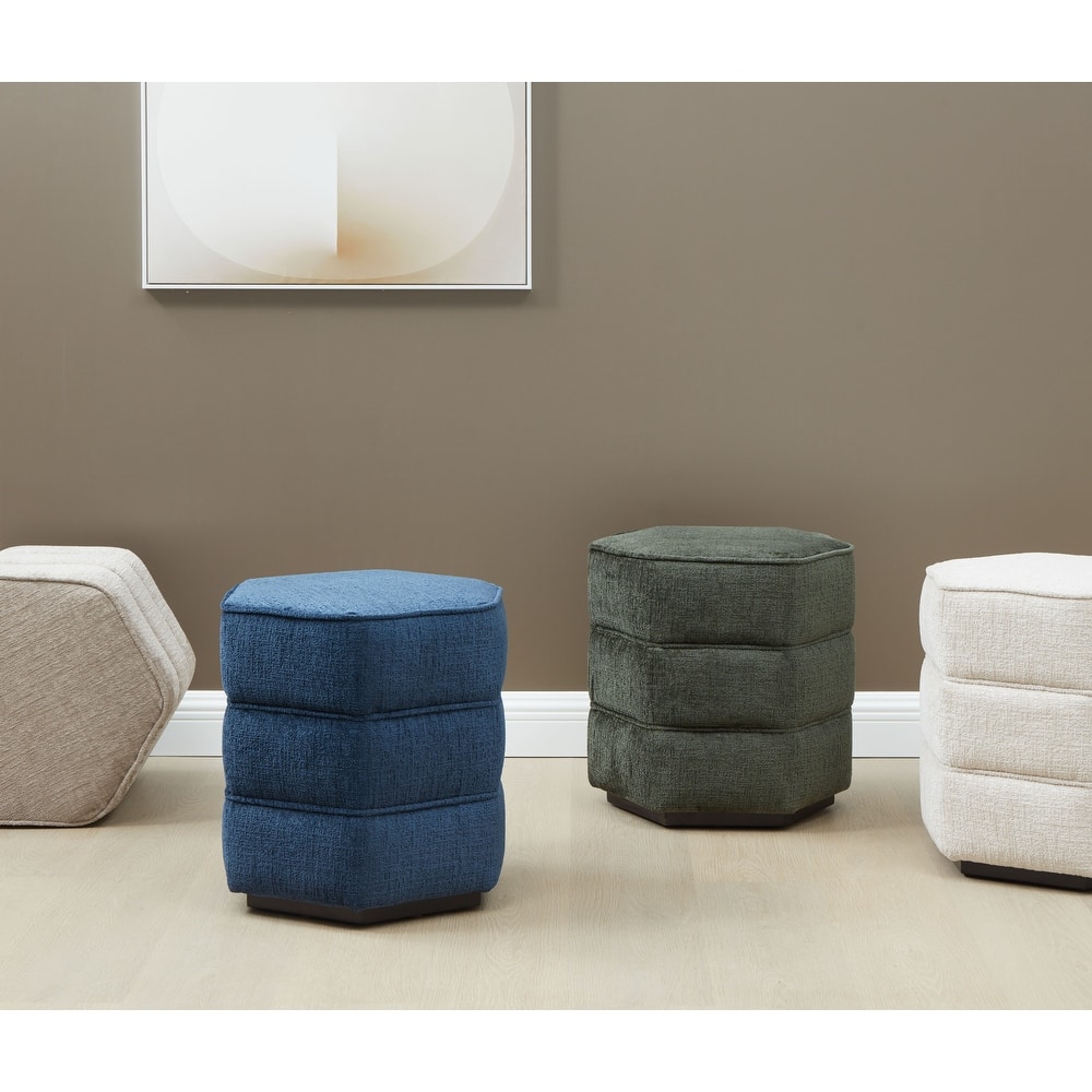 SAFAVIEH Couture Rosaria Hexagon Ottoman