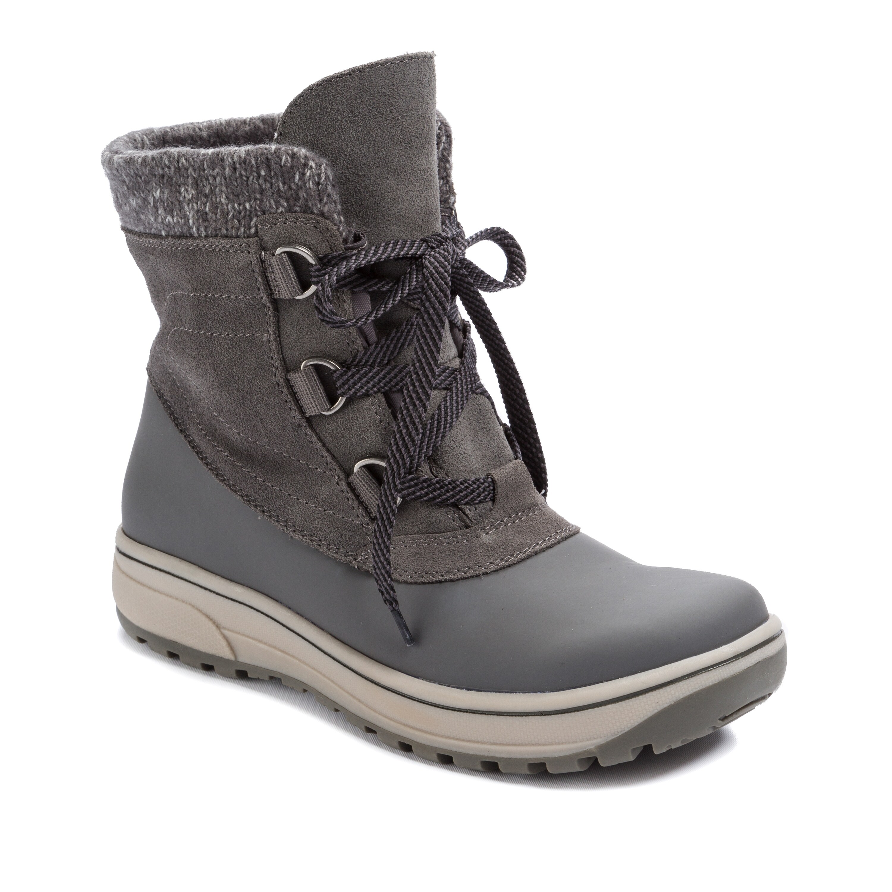 bare traps grey boots