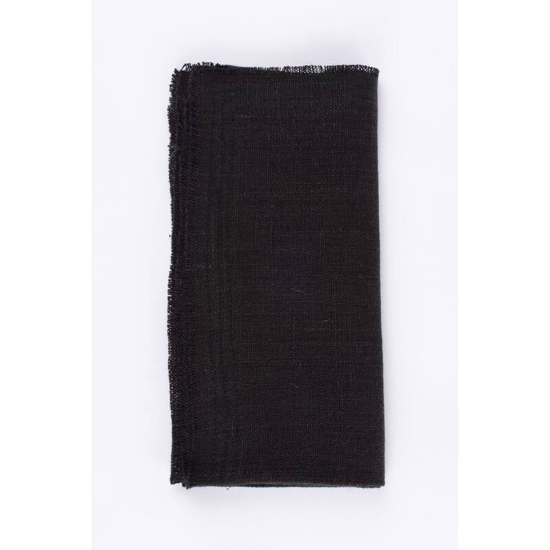 Raphael, Linen, Dinner Napkin Set (Set of 4) - Asphalt
