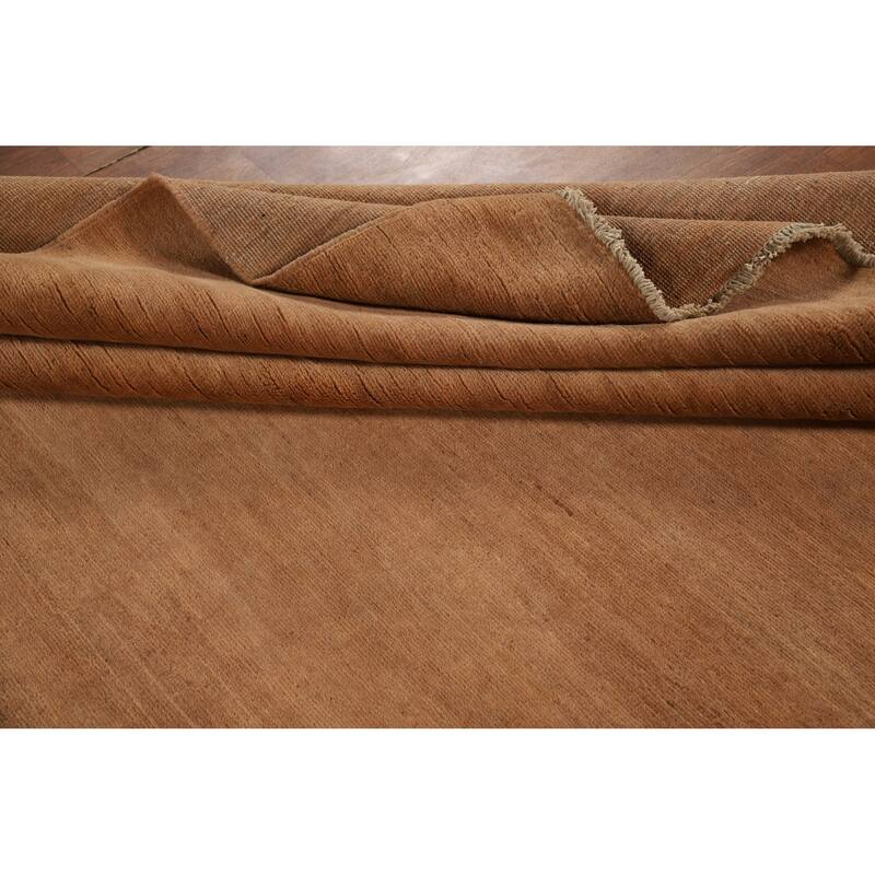 Modern Gabbeh Oriental Area Rug Hand-Knotted Wool Carpet - 6'8" x 9'5"