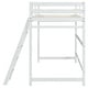 preview thumbnail 12 of 22, Twin Size High Loft Bed with inclined Ladder and Guardrails, White