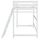 preview thumbnail 11 of 9, White Twin Size Pine Wood High Loft Bed with inclined Ladder and Guardrails for Bedroom