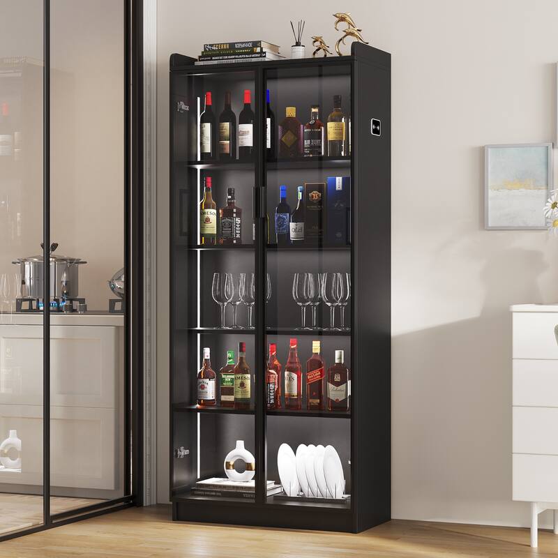 Dining Cabinet with LED light