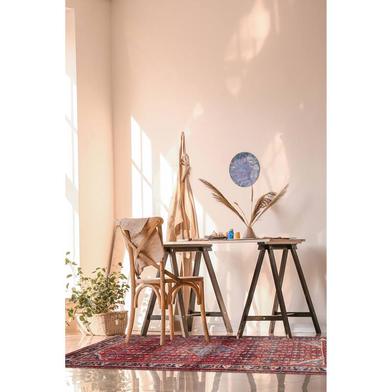 ECARPETGALLERY Hand-knotted Andelz Red Wool Rug - 3'9 x 6'4