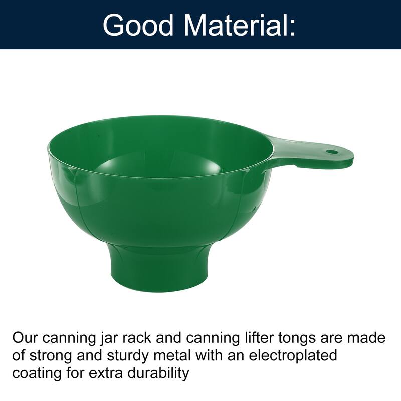 2 Pack Canning Funnel, Plastic Kitchen Funnel, Green