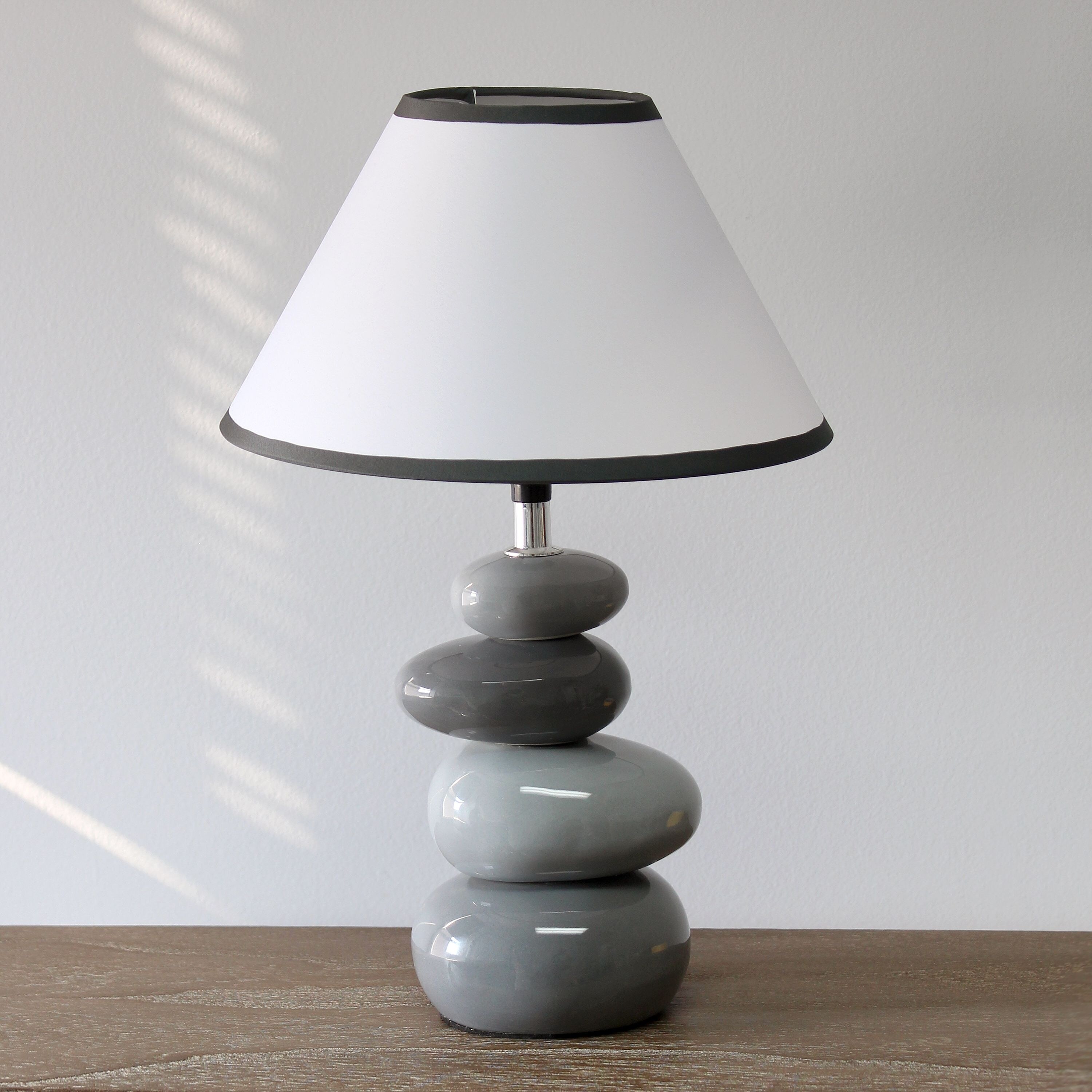 Simple Designs Shades of Gray Ceramic Stone Table Lamp - 9.75L X 9.75W X  14.75H - Bed Bath & Beyond - 35773814