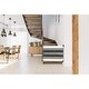 preview thumbnail 3 of 4, THE STAIR BARRIER 43 to 52" Banister to Wall Fabric Baby Pet Gate, Snow/Charcoal - 43-52"