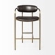 preview thumbnail 30 of 33, Parker Brown Faux-Leather Seat with Gold Metal Frame Bar Stool