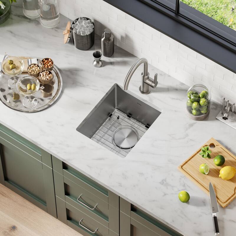 KRAUS Standart PRO Undermount Single Bowl Stainless Steel Kitchen Sink