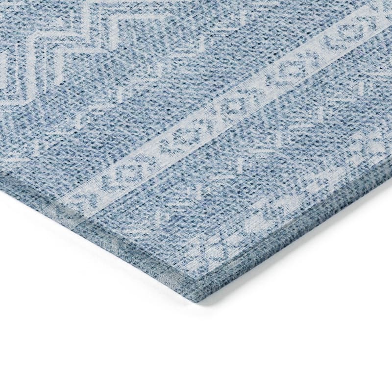 Machine Washable Indoor/ Outdoor Chantille Boho Stripes Rug