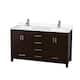 Option Espresso, Chrome Trim, White Quartz Top