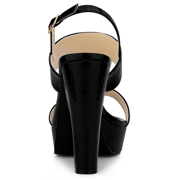 slingback chunky heel sandals