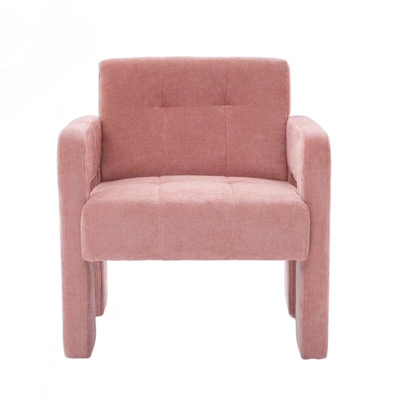 Modern Minimalist Casual Single Armchair Living Room, Bedroom, Office Area Upholstered Chair Comfortable Padded Armchair