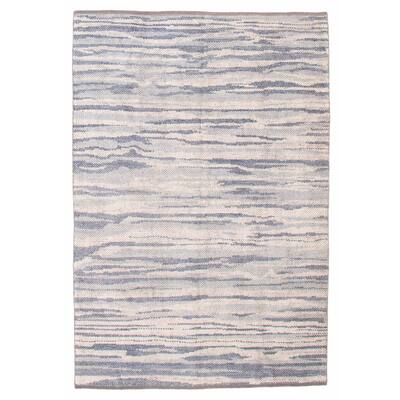 ECARPETGALLERY Hand-knotted Tangier Blue Wool Rug - 6'0 x 8'8
