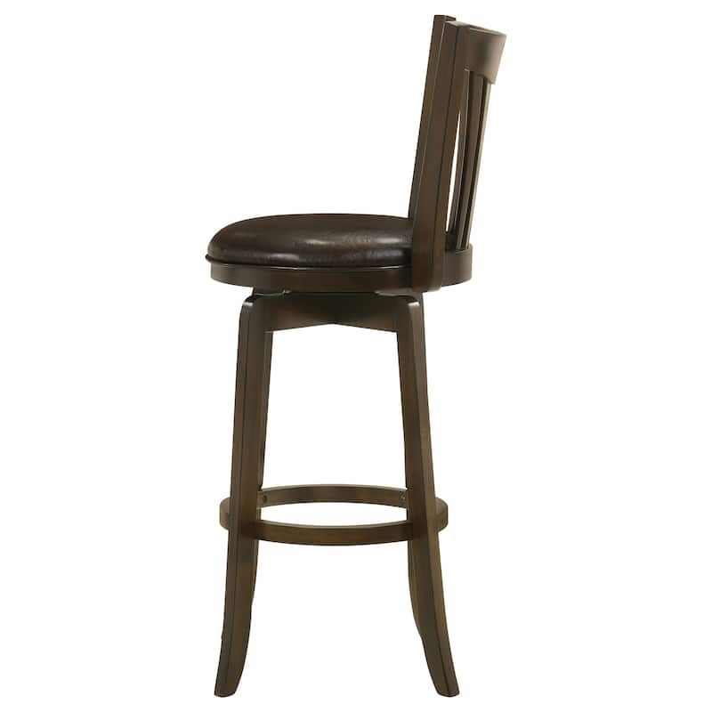 Lambert Transitional Wood Swivel Chair Dark Cherry