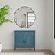 preview thumbnail 19 of 92, WYNDENHALL Hampshire 40" Wide Solid Wood Traditional Entryway Storage Cabinet - 40"w x 15"d x 36" h Distressed Coastal Blue