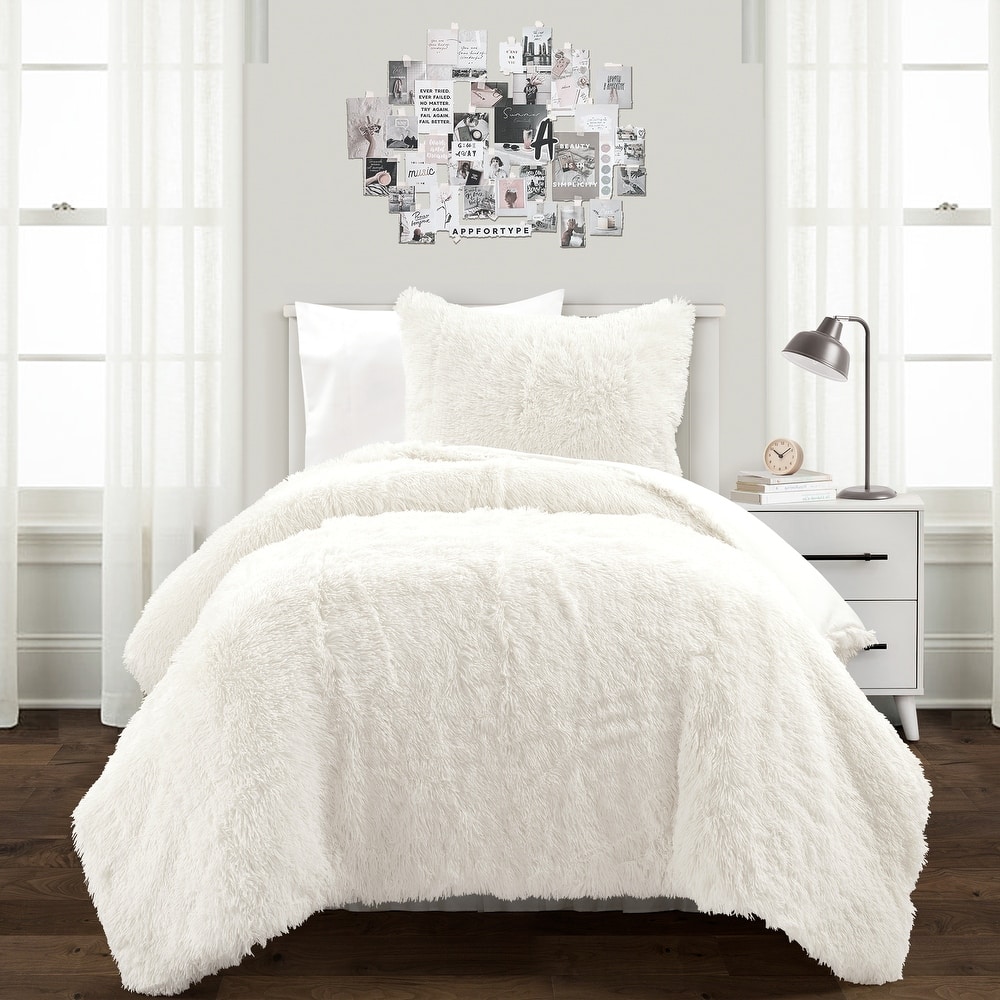 Lush Decor Emma Faux Fur Comforter Set
