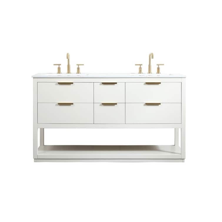 Elegant Lighting VF19260D Larkin 60" Free Standing Double Basin Vanity