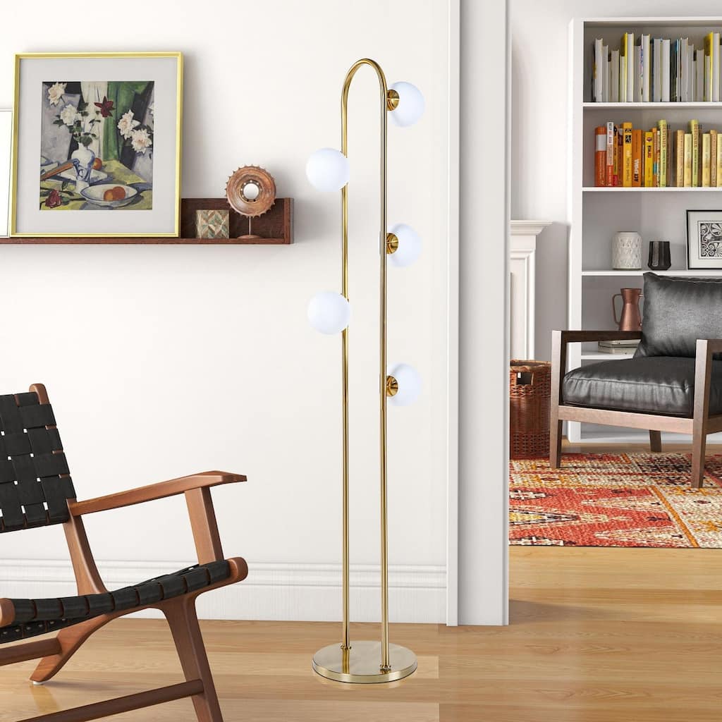 Modern Living Room LED Floor Lamp, High Angle Lamp for Bedroom - Gold