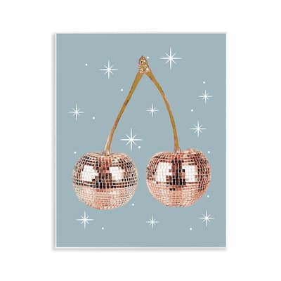 Stupell Luminous Glam Cherries Wall Plaque Art Design By Lil' Rue