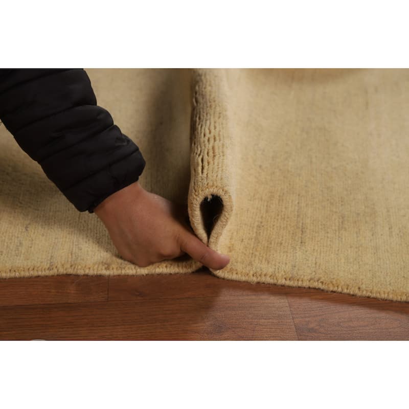 Modern Gabbeh Oriental Rug Handmade Wool Carpet - 4'9"x 6'4"