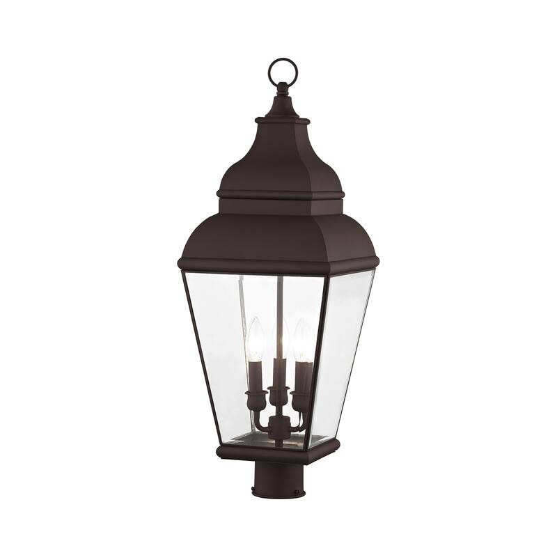 Livex Lighting Exeter 3 Light 28-1/4" High Outdoor Single Head Post