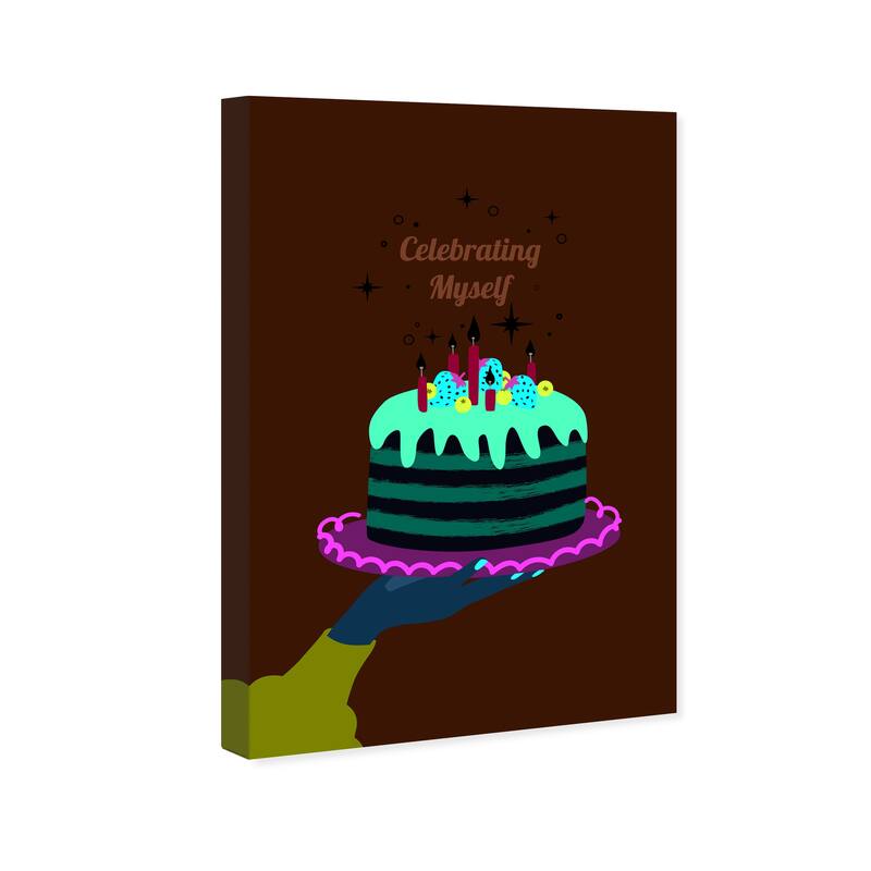 Wynwood Studio Canvas Food and Cuisine My Birthday Blue and Pastel Blue Modern & Contemporary Wall Art Canvas Print