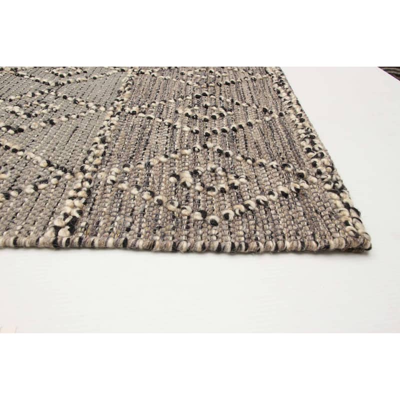 ECARPETGALLERY Braid weave Sienna Brown Wool Rug - 6'3 x 8'11