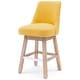 preview thumbnail 7 of 55, Boucle Polyester Upholstered Swivel Counter Stool - Foot Glides