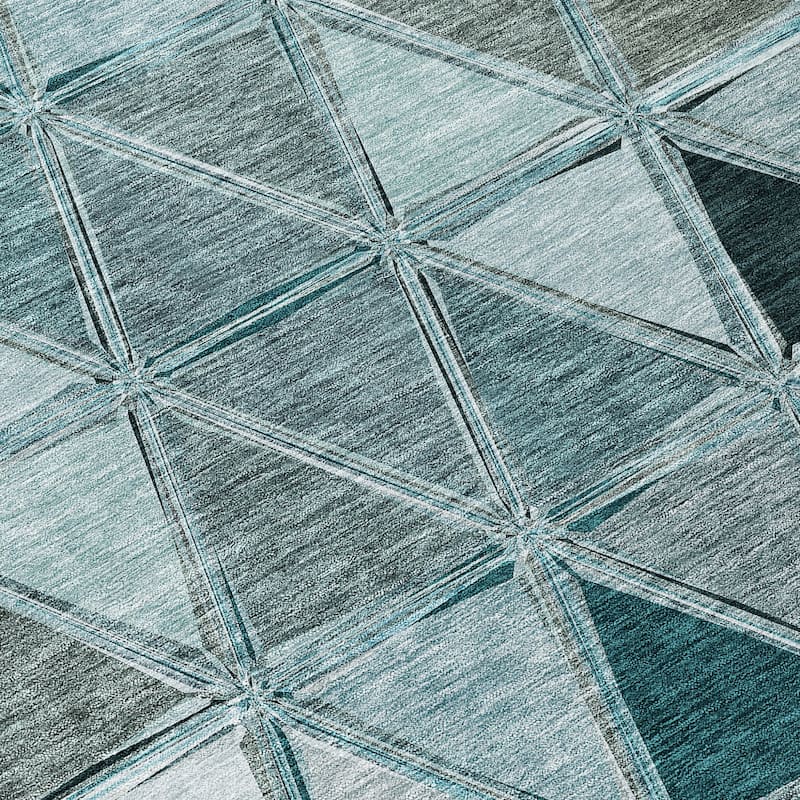 HomeRoots Geometric Transitional Rectangle Outdoor Rug