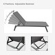 preview thumbnail 8 of 14, Outdoor Chaise Lounge Chair, Five-Position Adjustable Aluminum Lounge