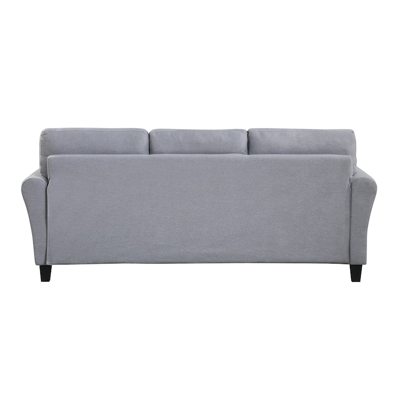 Roomfitters Modern Linen Upholstered Sofa, Stylish 3-Seat Couch for Living Room or Office Comfort