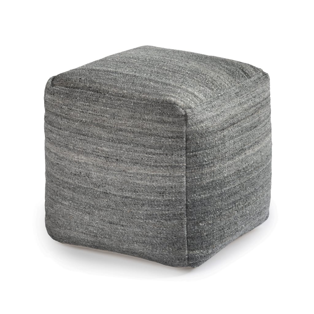 Jani 18-Inch Ottoman Pouf - Handcrafted Handmade Ottoman for Seating, Footrest, Home Decor for Living Room, Bedroom