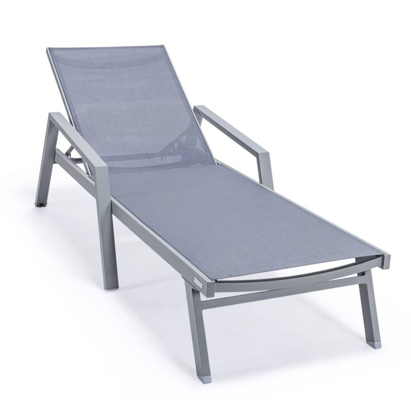 LeisureMod Set of 2 Stackable Beach Pool Sunbathing Chaise Loungers - Adjustable Outdoor Sun Lounge Chairs for Patio Backyard