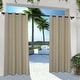 preview thumbnail 33 of 42, ATI Home Indoor/Outdoor Solid Cabana Grommet Top Curtain Panel Pair 54X120 - Taupe