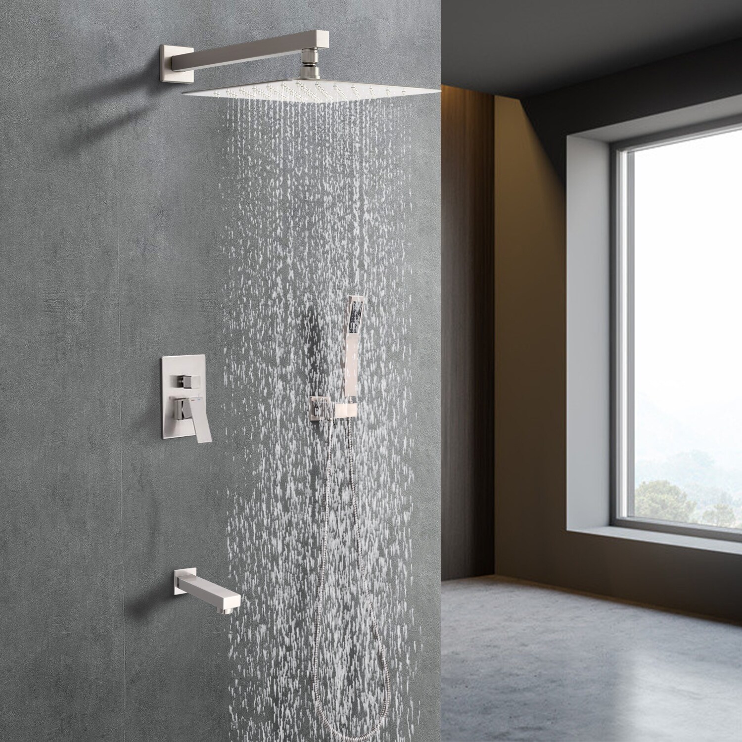 SISANDI ZAHA CLASSIC rain shower サイズ2 Oversized Square Stainless Steel Shower Head | Signature