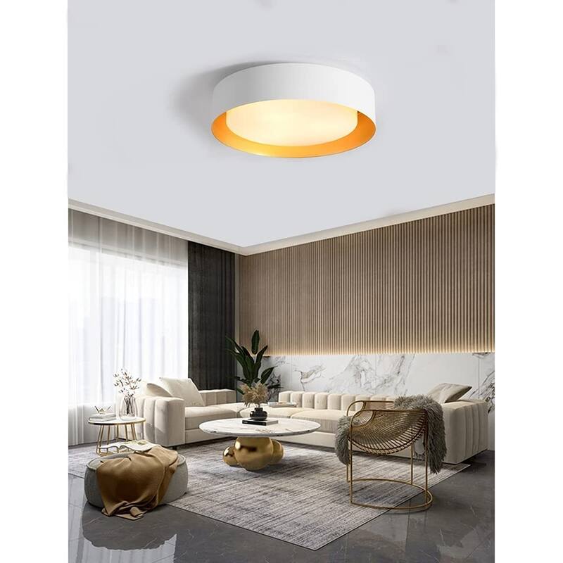 Modern Minimalist Round Drum Flush Mount Ceiling Lights