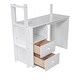 preview thumbnail 17 of 16, Elegant Wood Twin Size Loft Bed with Wardrobes and 2-Drawer Desk with Cabinet, Sturdy Construction & Safety Guaranteed, White
