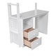 preview thumbnail 16 of 32, Wood Twin Size Loft Bed with Wardrobes and 2-Drawer Desk with Cabinet