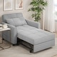preview thumbnail 29 of 64, 3-in-1 Adjustable Sleeper Sofa Bed, Pull Out Chair Sofa, Convertible Folding Bed for Living Room 30.7'' x 68.31'' - Grey