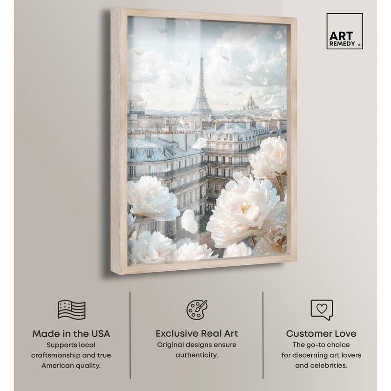 Peonies Over Paris Shadowbox by Art Remedy