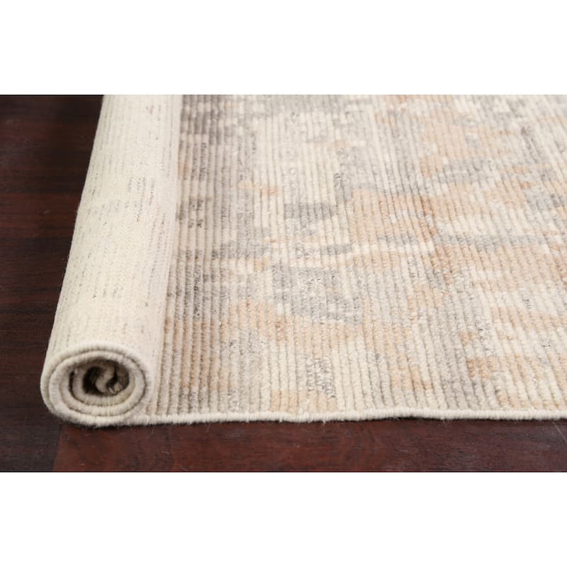 Abstract Modern Moroccan Oriental Area Rug Hand-knotted Wool Carpet - 5'3" x 7'5"