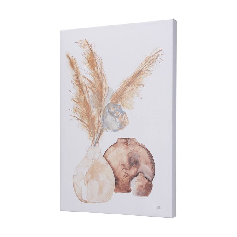Vase Gray Pods (30 x 45 ) Canvas Art Print
