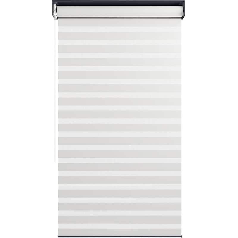 PURPLE LEAF Grey Louvered Pergola Accessories Roller Blinds, Strip Light and Shutter Wall(Pergola Not Included)