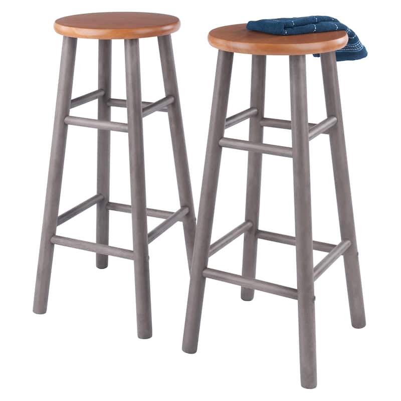 2-Pc Bar Stool Set - 12.99 x 12.99 x 24.41 inches