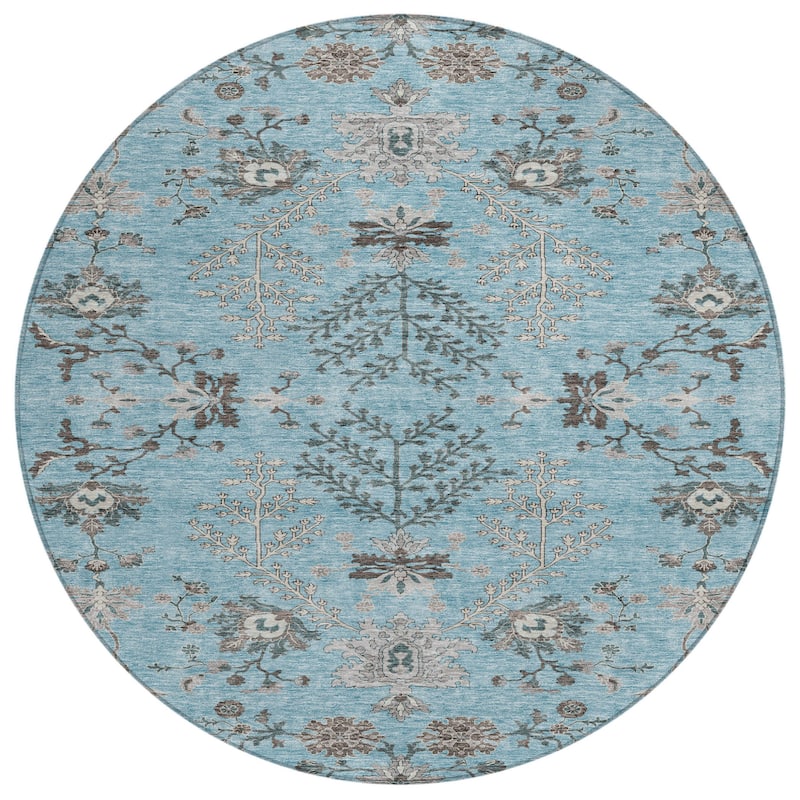 HomeRoots Floral Transitional Rectangle Outdoor Rug