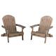 Hanlee Outdoor Rustic Acacia Wood Folding Adirondack Chair (Set of 2) by Christopher Knight Home