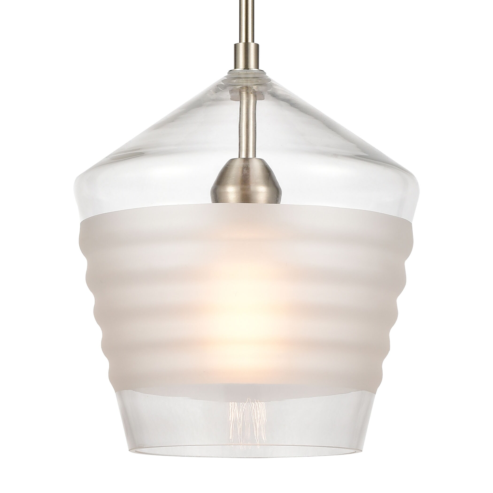 カネコ　レスカノ Elk Home Konis Satin Nickel With Frosted Ribbed Glass 1