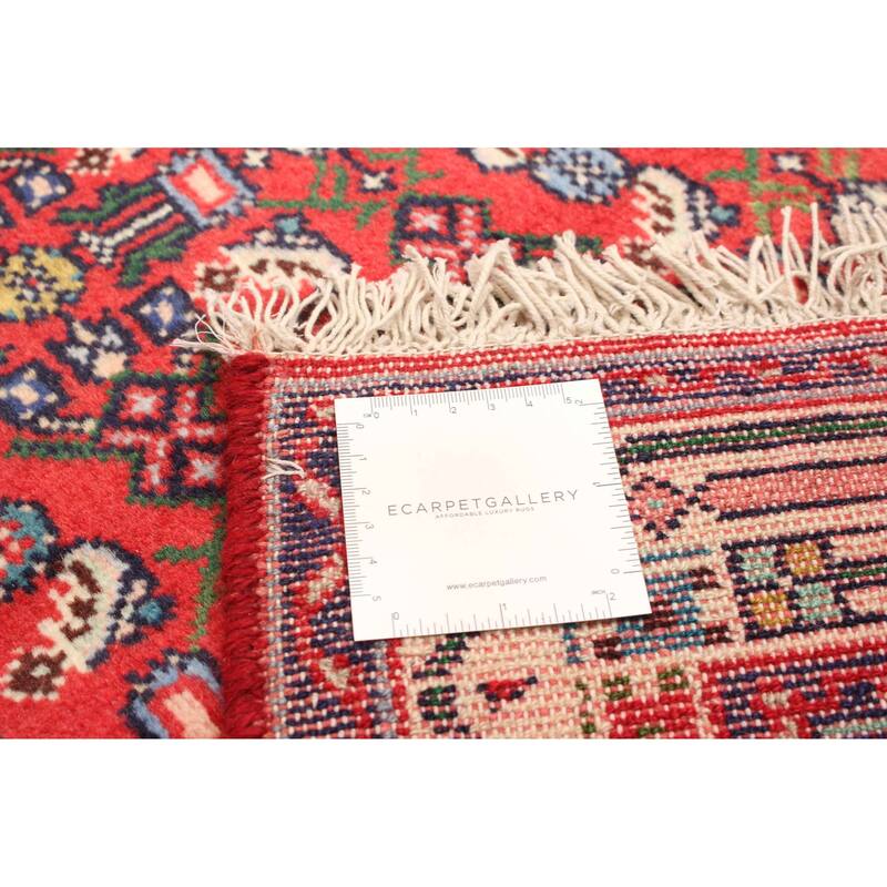 ECARPETGALLERY Hand-knotted Andelz Red Wool Rug - 2' 10" x 9' 9"